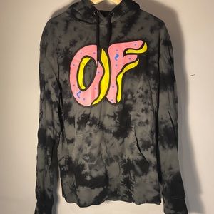 Men’s Large Grey & Black Tie Dye Odd Future Tyler, The Creator Hoodie